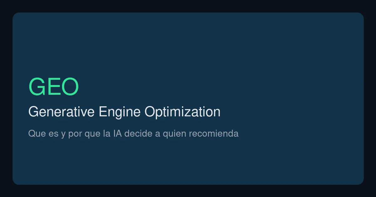 Qué es el GEO (Generative Engine Optimization)