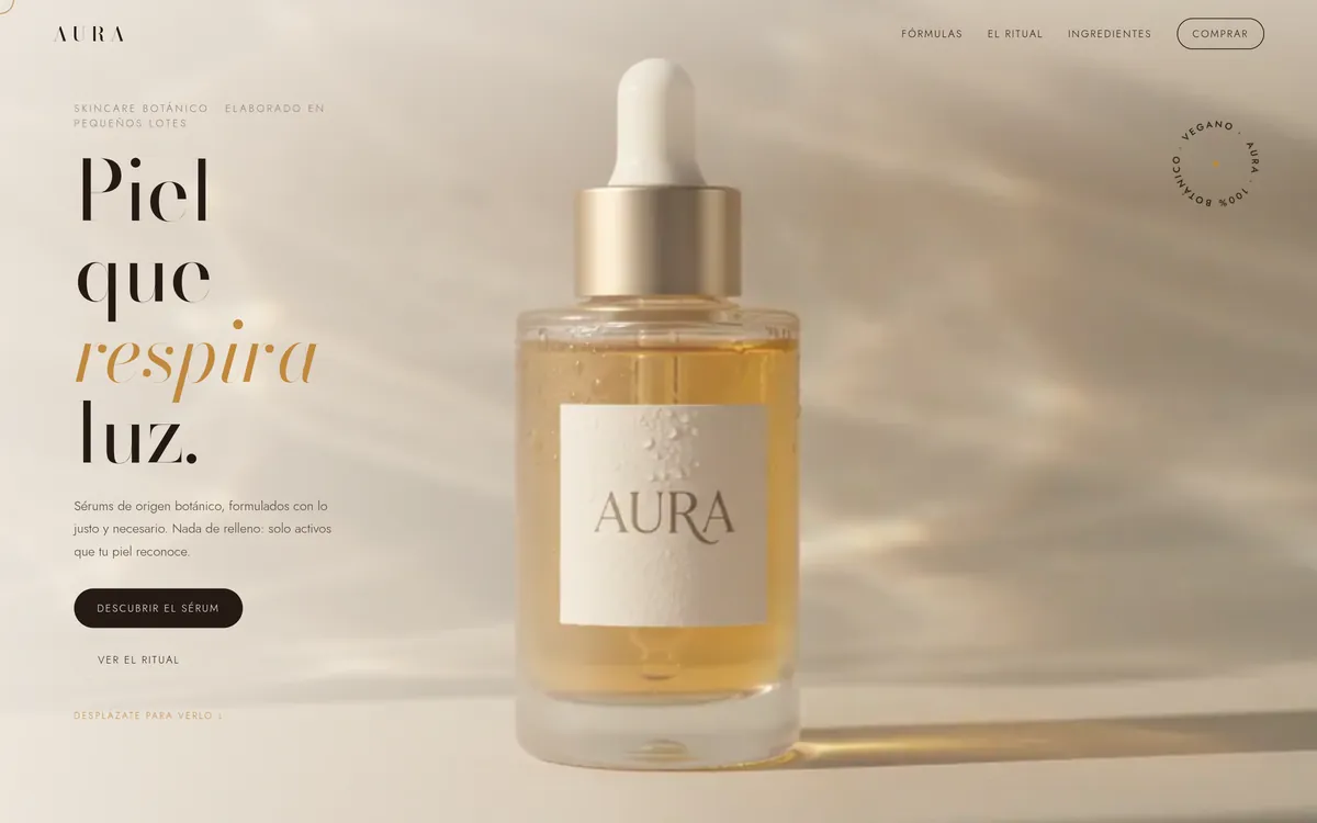 Diseño web — Aura