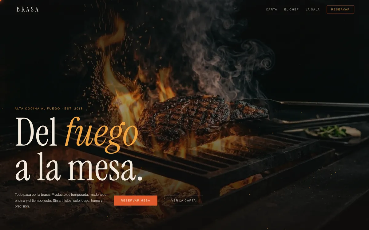Diseño web — Brasa